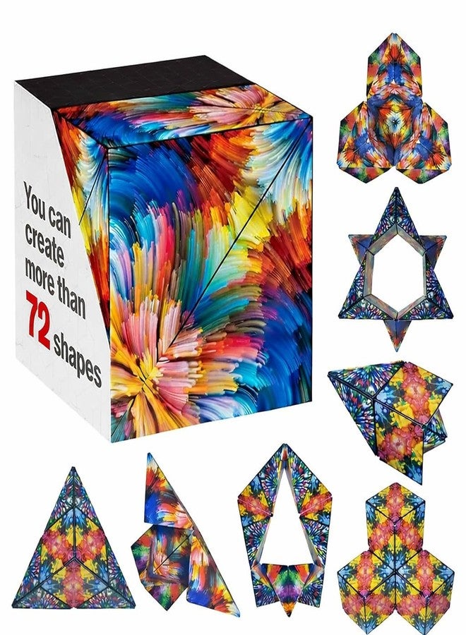 Mozu Bazaar Magic Cube Shape Shifting Puzzle Box for Kids Age 6+ Months and Adults | Infinity Cube with 24 Rare Earth Magnets Transforms Into Over 70 Shapes | 3D Fidget Mind-Challenging Fun Game - Image 1